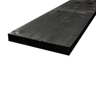 Steigerplank gedroogd Zwart 27x195 mm 250 cm