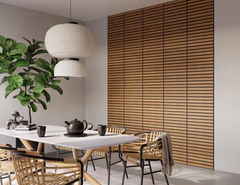 Decowall Akoestisch Wandpaneel Brons Eiken Horizontaal