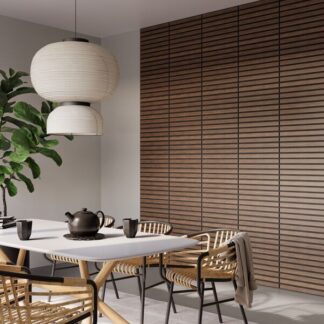 Decowall Tile Akoestisch Wandpaneel Walnoot 50x50 cm