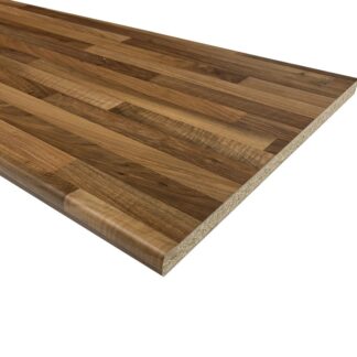 Aanrechtblad Noten met waterkering 28 mm