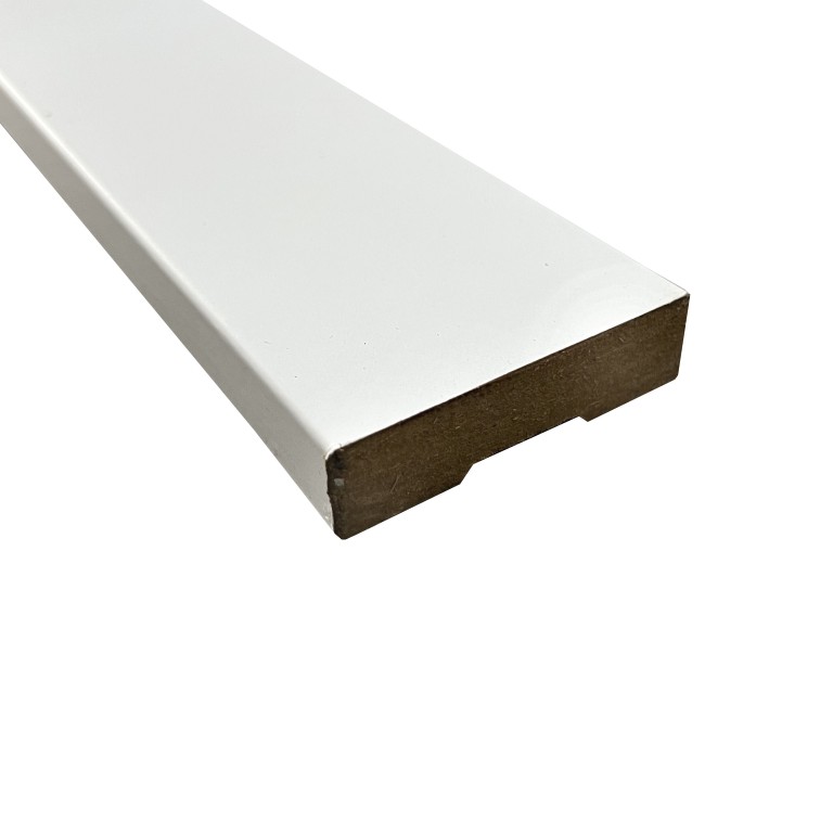 Deurlijst MDF wit carre 18x70 mm 260 cm