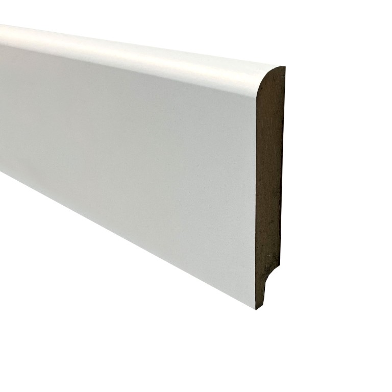 MDF Plint Wit Kwartrond 18x121 mm 240 cm