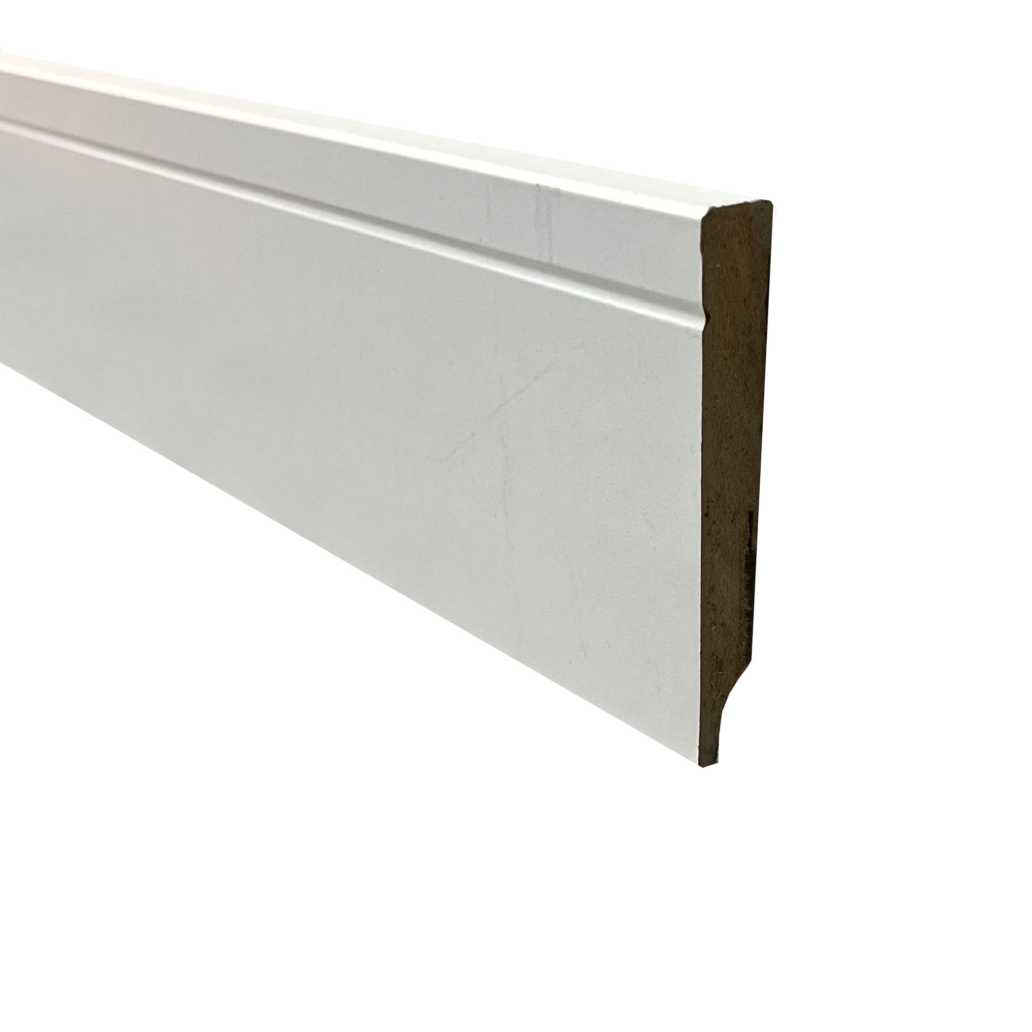 MDF Plint Wit Recht V-groef 19x120 mm 240 cm