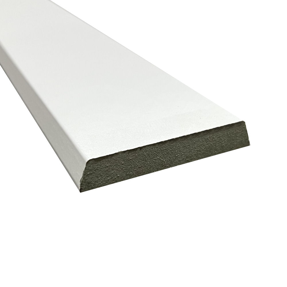 Deurlijst MDF wit trapezium 12x69 mm 225 cm